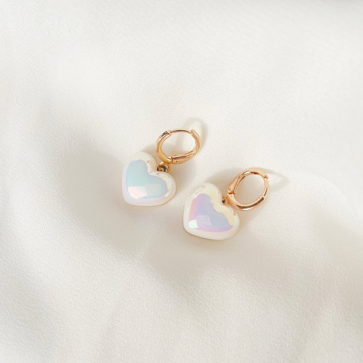 Aretes Corazón brillante