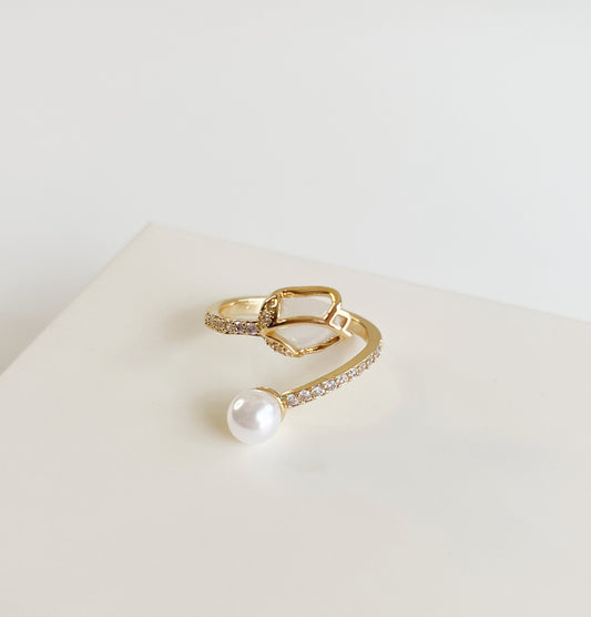 Anillo tulipán blanco